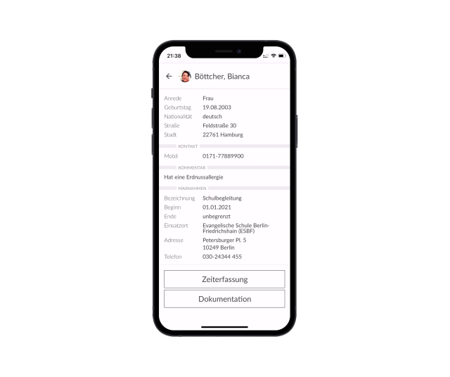 Stamm- und Klientendaten in der Kilanka App