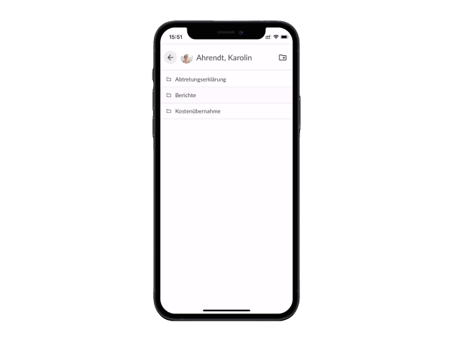 Dateienablage für Klienten in der Kilanka App