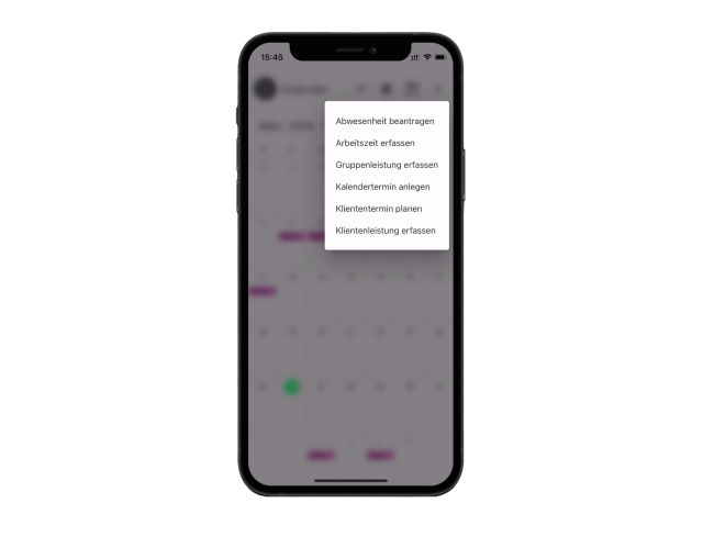 Arbeitszeiterfassung über die Kalenderfunktion in der Kilanka App